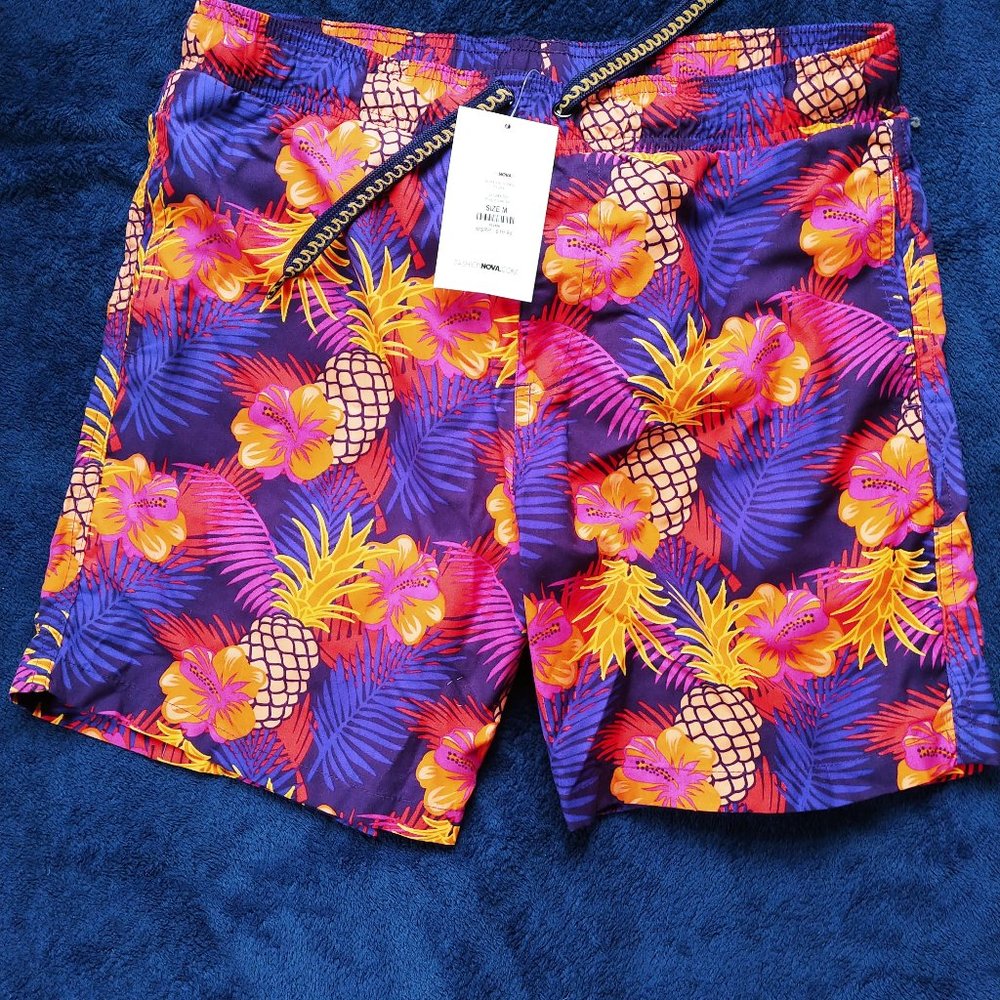 Fashion Nova Mens Floral Swim Trunks